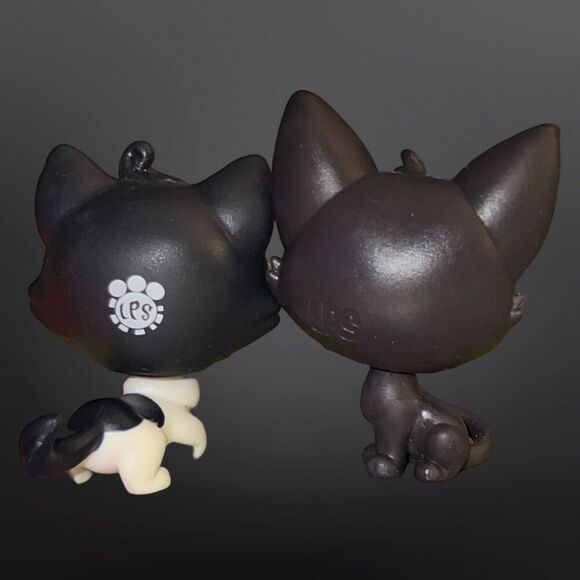 Littlest Pet Shop LPS Multi Pack Inkwell Felinsky (#320) & Jade Catkin Figures B - Picture 4 of 4